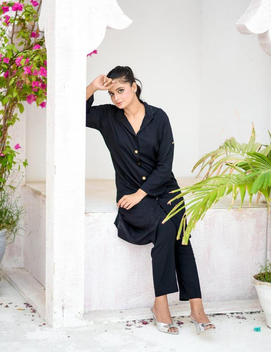 Black Golden Button 2 pcs