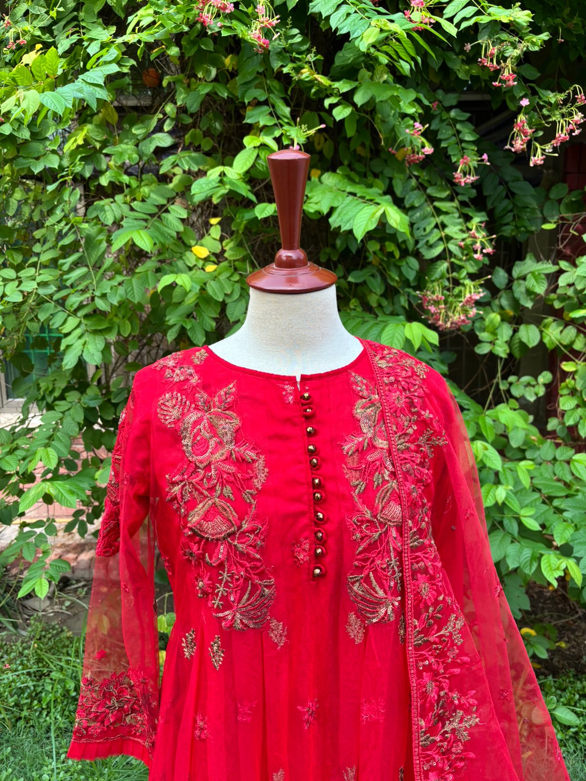 SHAHPOSH - PINK FLOWER SUIT - 3PCS